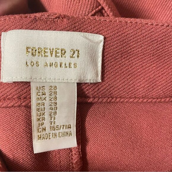 Forever 21 Black/Rust/Blush High Waisted Skinny Pants Size 28 NWt - Picture 9 of 10